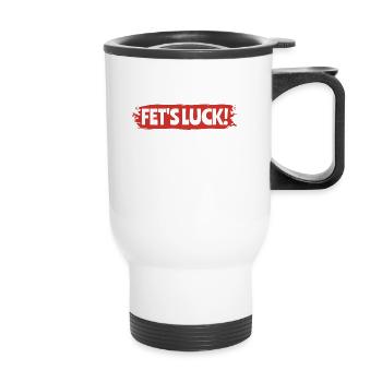 Ayons de la chance - Tasse isotherme avec poignée - blanc - Devant