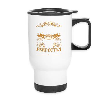 Les Légendes Sont Nées En Mars 1949 - Tasse isotherme avec poignée - blanc - Devant