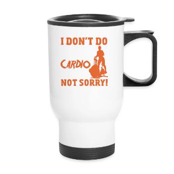I Don't Do Quiet Cardio Loud and Proud Gym - Thermal mug with handle - white - Front