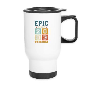 2003 Birthday Epic since - Thermal mug with handle - white - Front