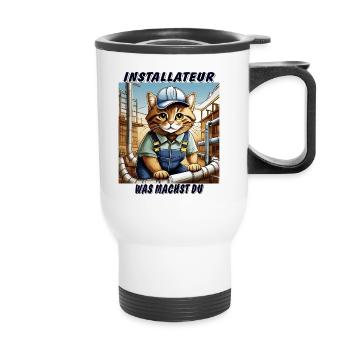 KATZE INSTALLATEUR - Thermobecher mit Tragegriff - Weiß - Vorne