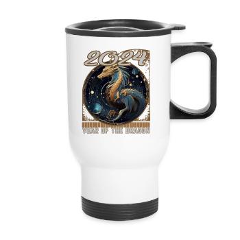 Chines New Year of Dragon Starry Night - Thermal mug with handle - white - Front