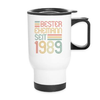 Meilleur mari depuis 1989 35e anniversaire de mariage - Tasse isotherme avec poignée - blanc - Devant