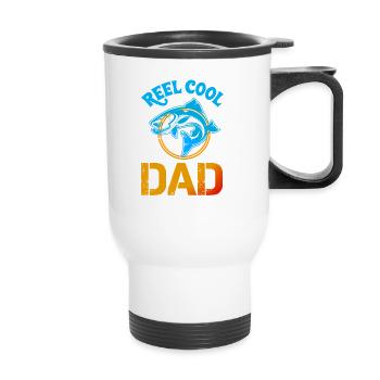 Moulinet cool papa pêche - Tasse isotherme avec poignée - blanc - Devant