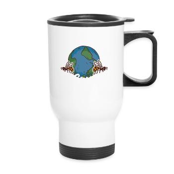 Beekeeper Heartbeat Honeycomb Love Pollination - Thermal mug with handle - white - Front