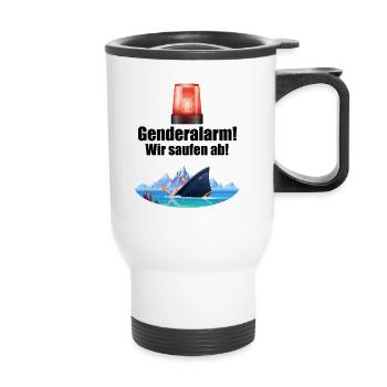 Genderalarm - Thermobecher mit Tragegriff - Weiß - Vorne