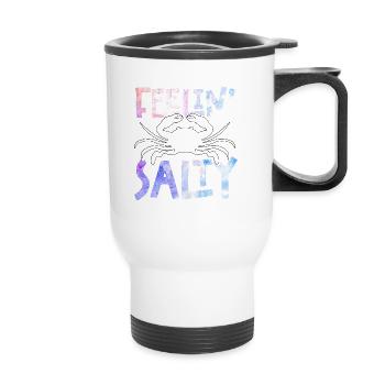 Se sentir salé pour les fruits de mer du Maryland Cancer - Tasse isotherme avec poignée - blanc - Devant
