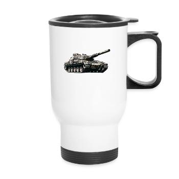 Panzer howitzer Panzer T Soldaten 1942 main - Thermal mug with handle - white - Front