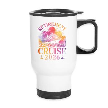 Retirement Cruise 2026 - Thermal mug with handle - white - Front