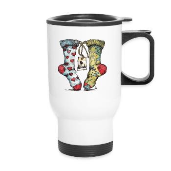 Jumelé pour l’éternité - Tasse isotherme avec poignée - blanc - Devant