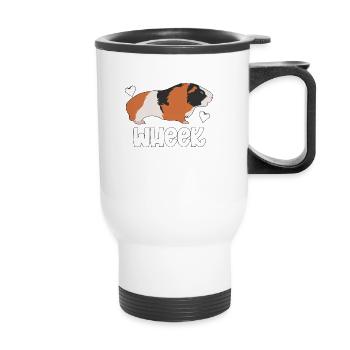 Wheek pour les propriétaires de cochons d’Inde - Tasse isotherme avec poignée - blanc - Devant