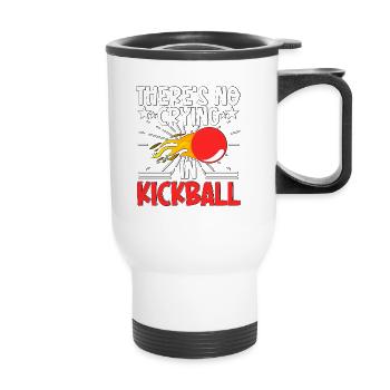Il n’y a pas de pleurs dans le kickball pour les joueurs de kickball - Tasse isotherme avec poignée - blanc - Devant