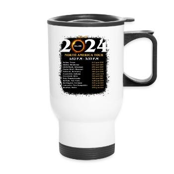 Total Solar Eclipse Totality April 8 2024 North - Thermal mug with handle - white - Front