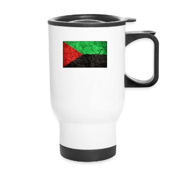 Solide Drapeau De La Martinique Terre Des Ancêtres - Tasse isotherme avec poignée - blanc - Devant