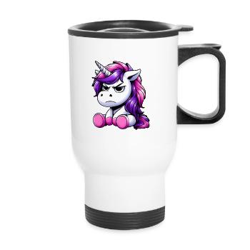 Ne me regarde pas sur ce ton - Tasse isotherme avec poignée - blanc - Devant