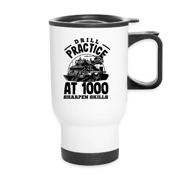Adoptez l’appel Mission Military Time Adventure - Tasse isotherme avec poignée - blanc - Devant