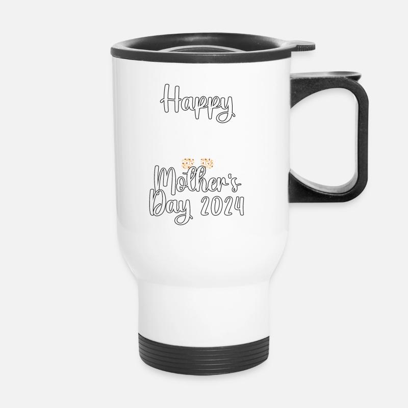 Happy Mother's Day 2024 - Muttertagdesign - Thermobecher mit Tragegriff - Weiß