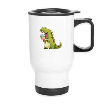 Ice Cream Saurus - Thermal mug with handle - white - Front