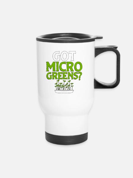 Got Microgreens Gärtnern Microgreen - Thermobecher mit Tragegriff - Weiß