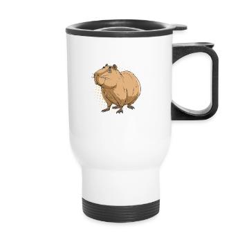 I just like capybaras ok? - Thermal mug with handle - white - Front