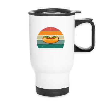 You Had Me At Hot Dog - Thermal mug with handle - white - Front