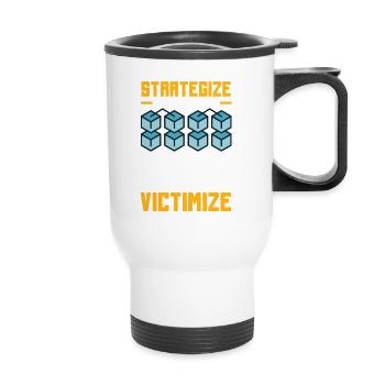 Cryptocurrency Rewards Gaming Blockchain Gamer - Thermal mug with handle - white - Front