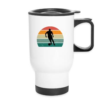 World's Okayest Football Player - Thermal mug with handle - white - Front