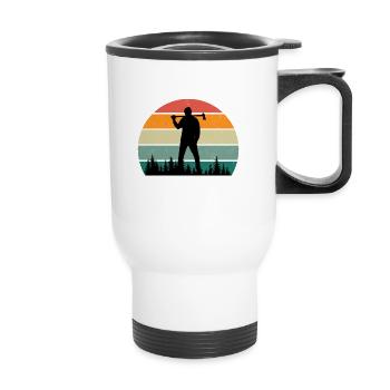 Le bûcheron le plus correct du monde - Tasse isotherme avec poignée - blanc - Devant
