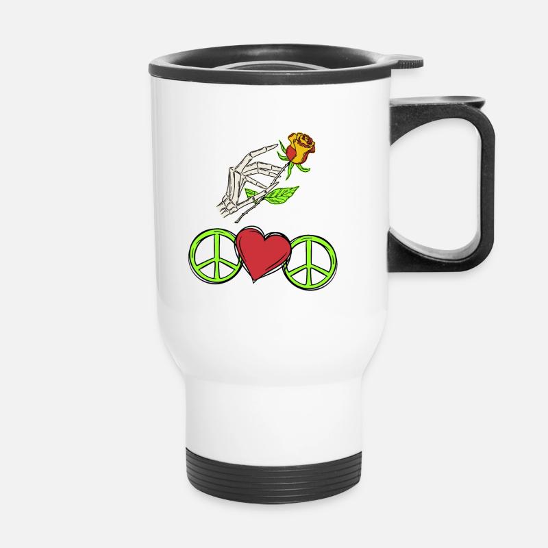 Peace Friedenssymbol Frieden - Thermobecher mit Tragegriff - Weiß