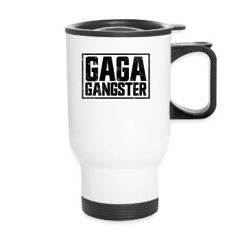 Gaga Gangster Dodgeball Spiel Girls Boy Gaga Ball - Thermobecher mit Tragegriff - Weiß - Vorne