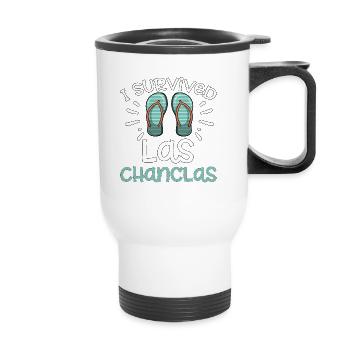 I Survived Las Chanclas Flipflop - Thermobecher mit Tragegriff - Weiß - Vorne