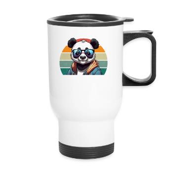 Coolest Panda - Thermal mug with handle - white - Front