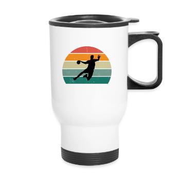Handball Dad Like A Regular Dad But Cooler - Thermal mug with handle - white - Front