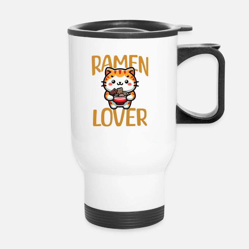 Amant de ramen - Tasse isotherme avec poignée - blanc