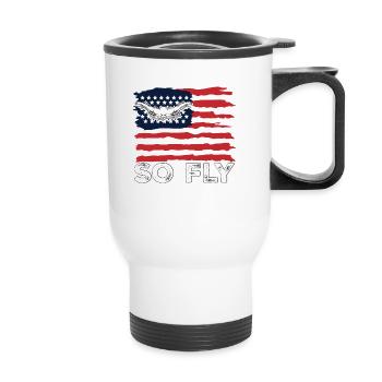 So Fly USA Butterfly Swimming - Thermal mug with handle - white - Front