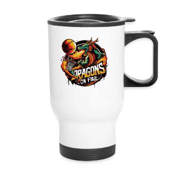 Basket-ball Dragons on Fire - Tasse isotherme avec poignée - blanc - Devant