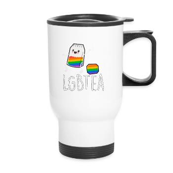 LGBTea Gay Pride Ally LGBT Awareness - Thermal mug with handle - white - Front