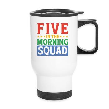 Five In The Morning Squad 7 - Thermal mug with handle - white - Front
