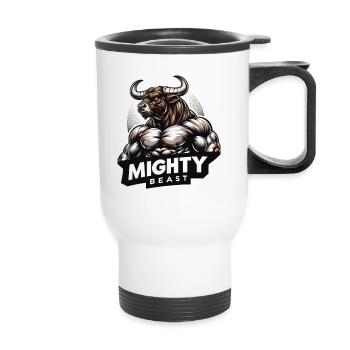 Mighty Beast - Thermobecher mit Tragegriff - Weiß - Vorne
