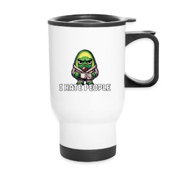 That's What I Do I Drink Coffee I Hate People - Thermobecher mit Tragegriff - Weiß - Vorne