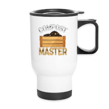 Compost Master for Gardeners Composting - Thermal mug with handle - white - Front