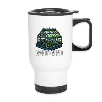 Greenhouse Gardening - Thermal mug with handle - white - Front
