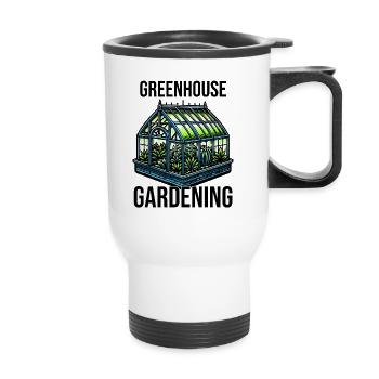 Greenhouse Gardening - Thermobecher mit Tragegriff - Weiß - Vorne