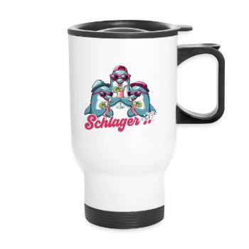 Schlager - Thermobecher mit Tragegriff - Weiß - Vorne