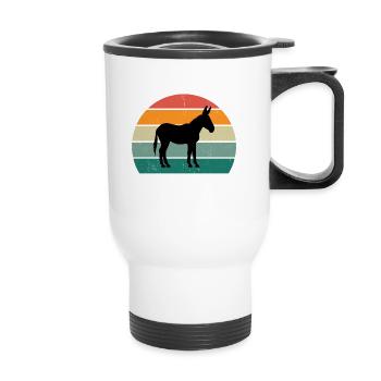 The Donkey Whisperer - Thermobecher mit Tragegriff - Weiß - Vorne