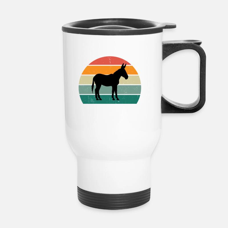 The Donkey Whisperer - Thermobecher mit Tragegriff - Weiß