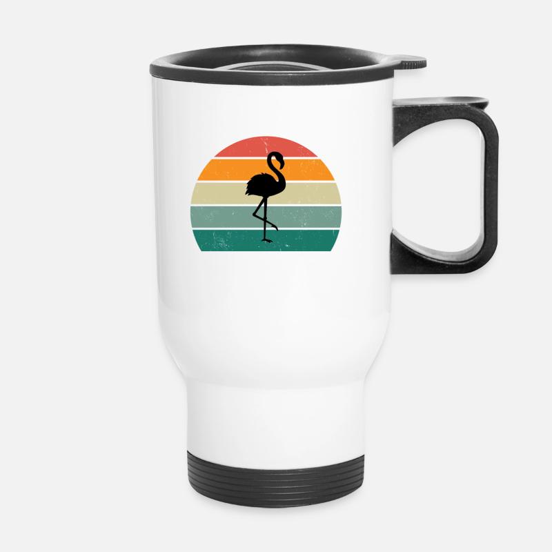 The Flamingo Whisperer - Thermobecher mit Tragegriff - Weiß