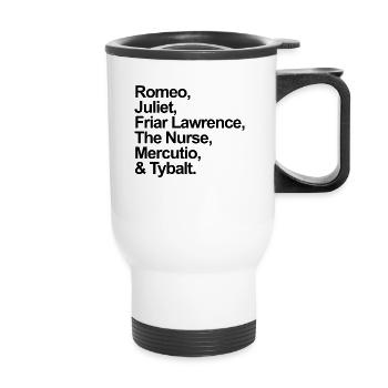 Romeo und Julia-Figuren William ShakespeareWilliam - Thermobecher mit Tragegriff - Weiß - Vorne