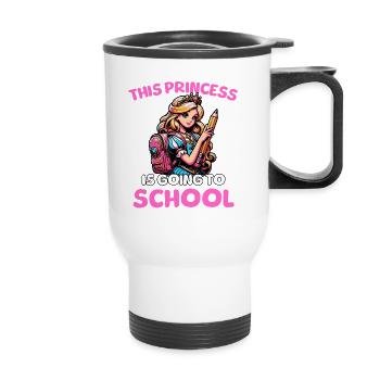 This Princess Is Going To School - Thermal mug with handle - white - Front