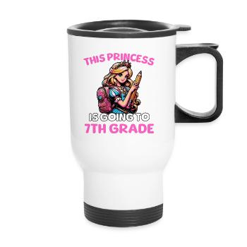 This Princess Is Going To 7th Grade - Thermal mug with handle - white - Front